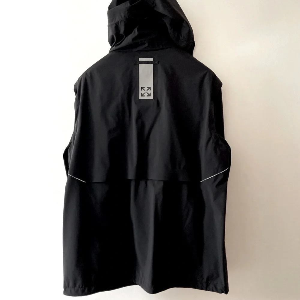Off-White Equipment Black Technical Shell Jacket Windbreaker Water Repellent L - Picture 4 of 16